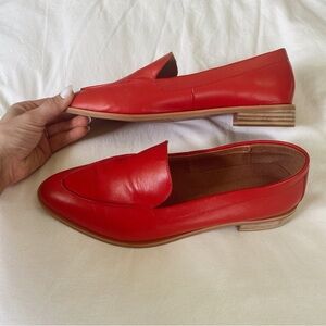 Vero Cuoio Italian Leather Red Loafers